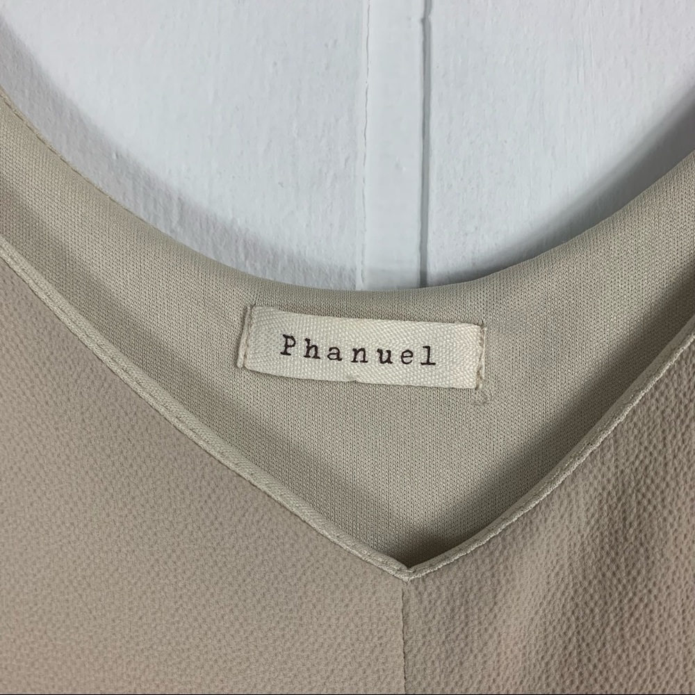 PHANUEL Beige A Line Spaghetti Strap Mini Dress S - Picture 7 of 7